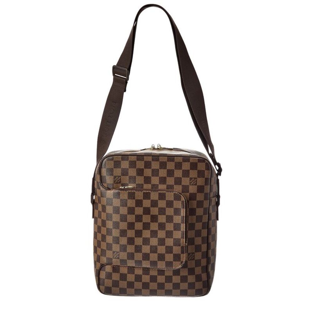 Louis Vuitton Brown Damier Ebene Coated Canvas Olav Mm (Authentic Pre-Loved)